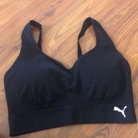Puma Black sports bra removable pads L - Picture 5 of 5